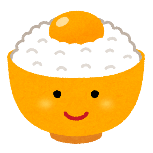 卵かけご飯のイラスト